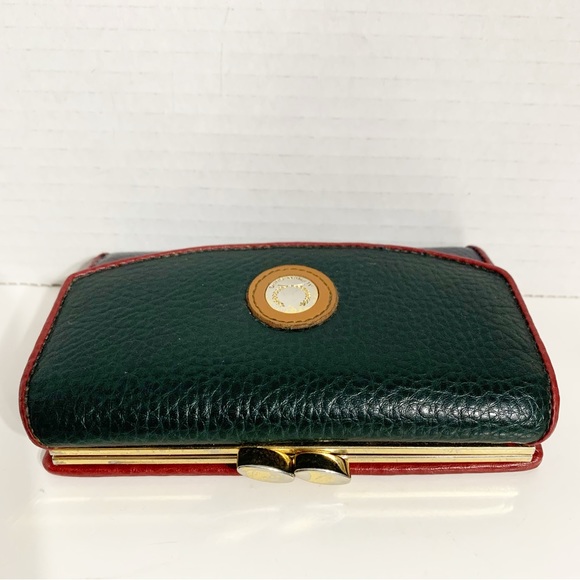 Vintage Alfred Sung Tri-Color Leather Wallet Flap with Snap Closure Change Purse - Picture 3 of 13